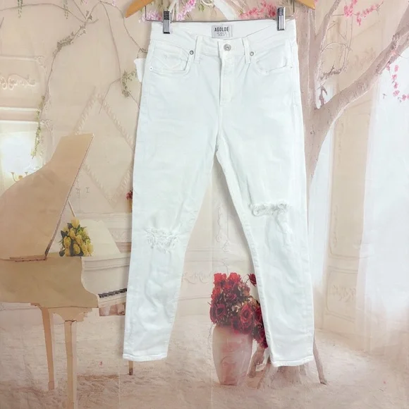 AGOLDE Sophie crop high rise Women's White Jeans - Picture 2 of 10